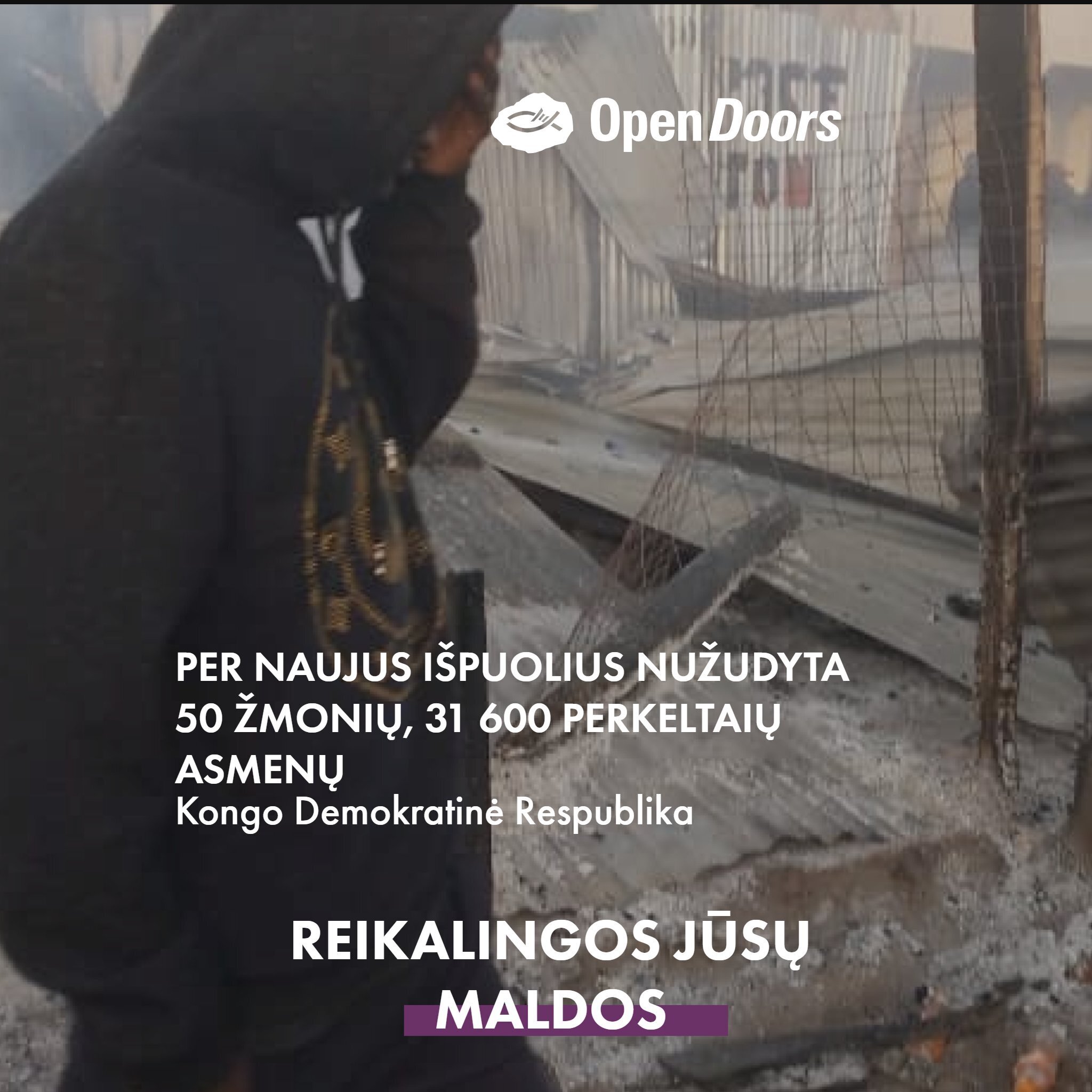 Melskimės: išpuoliai prieš krikščionių bendruomenes Kongo Demokratinėje Respublikoje