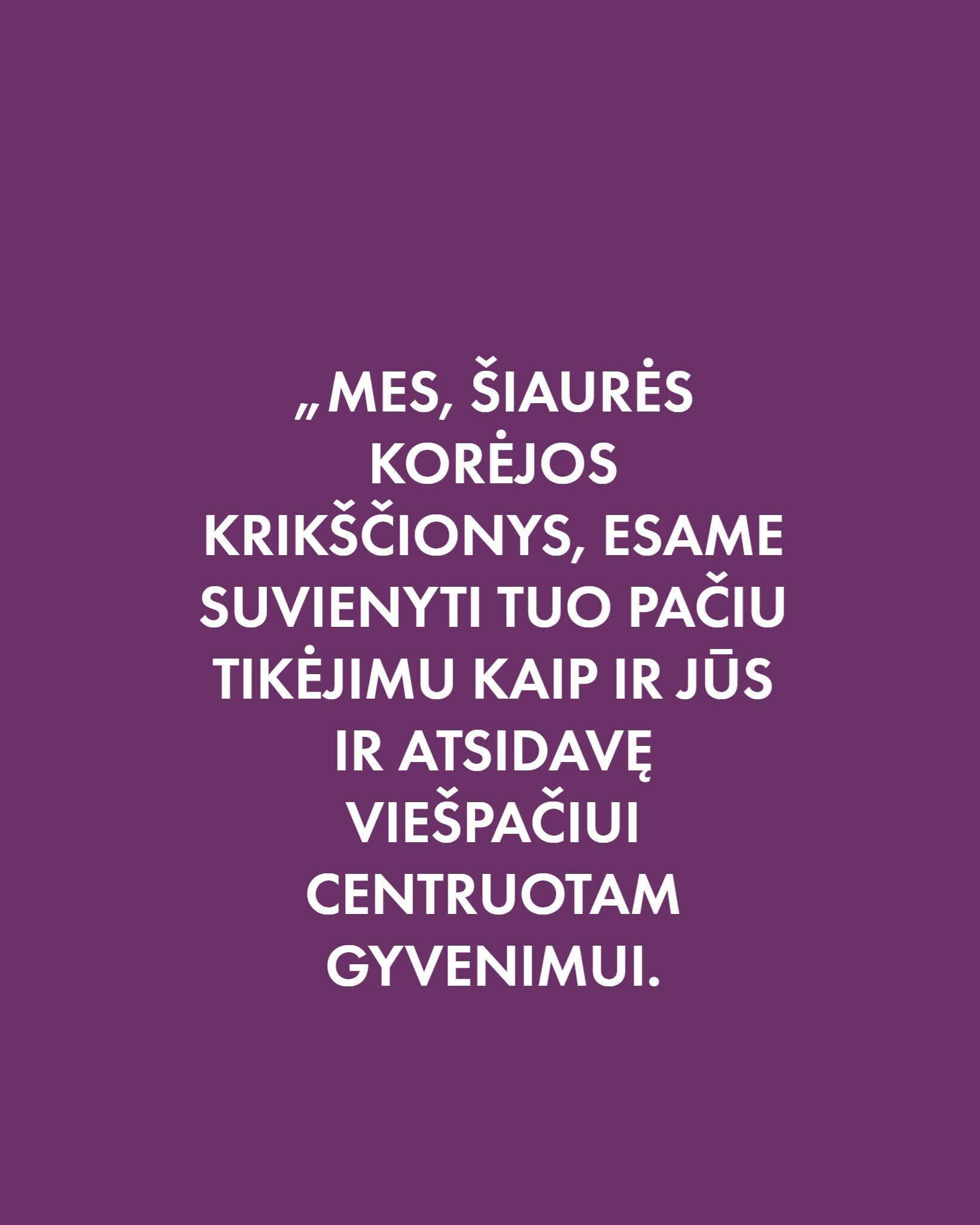 Ištikimo Šiaurės Korėjos krikščionio laiškas
