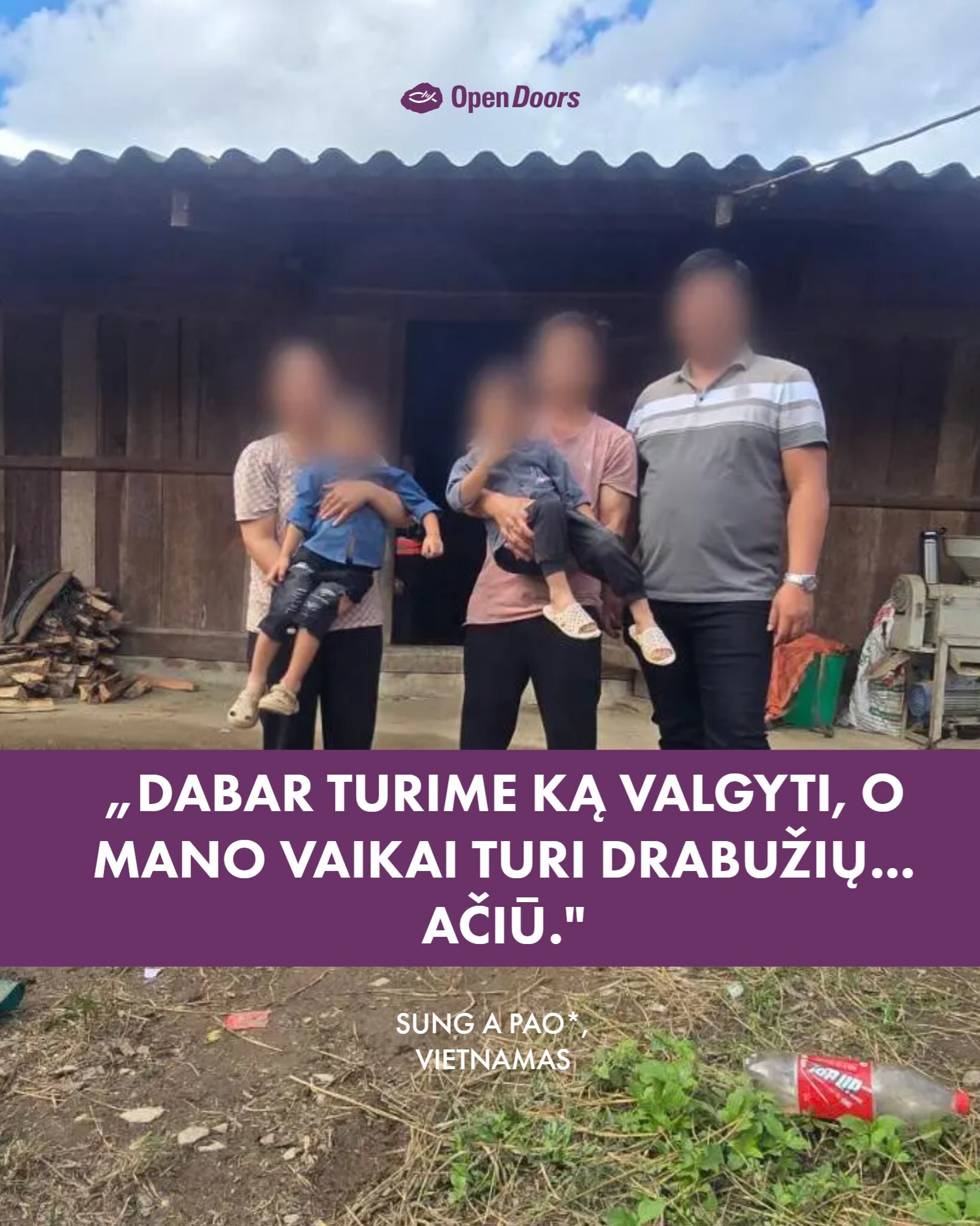 Vietnamietis Sung A Pao reiškia dėkingumą
