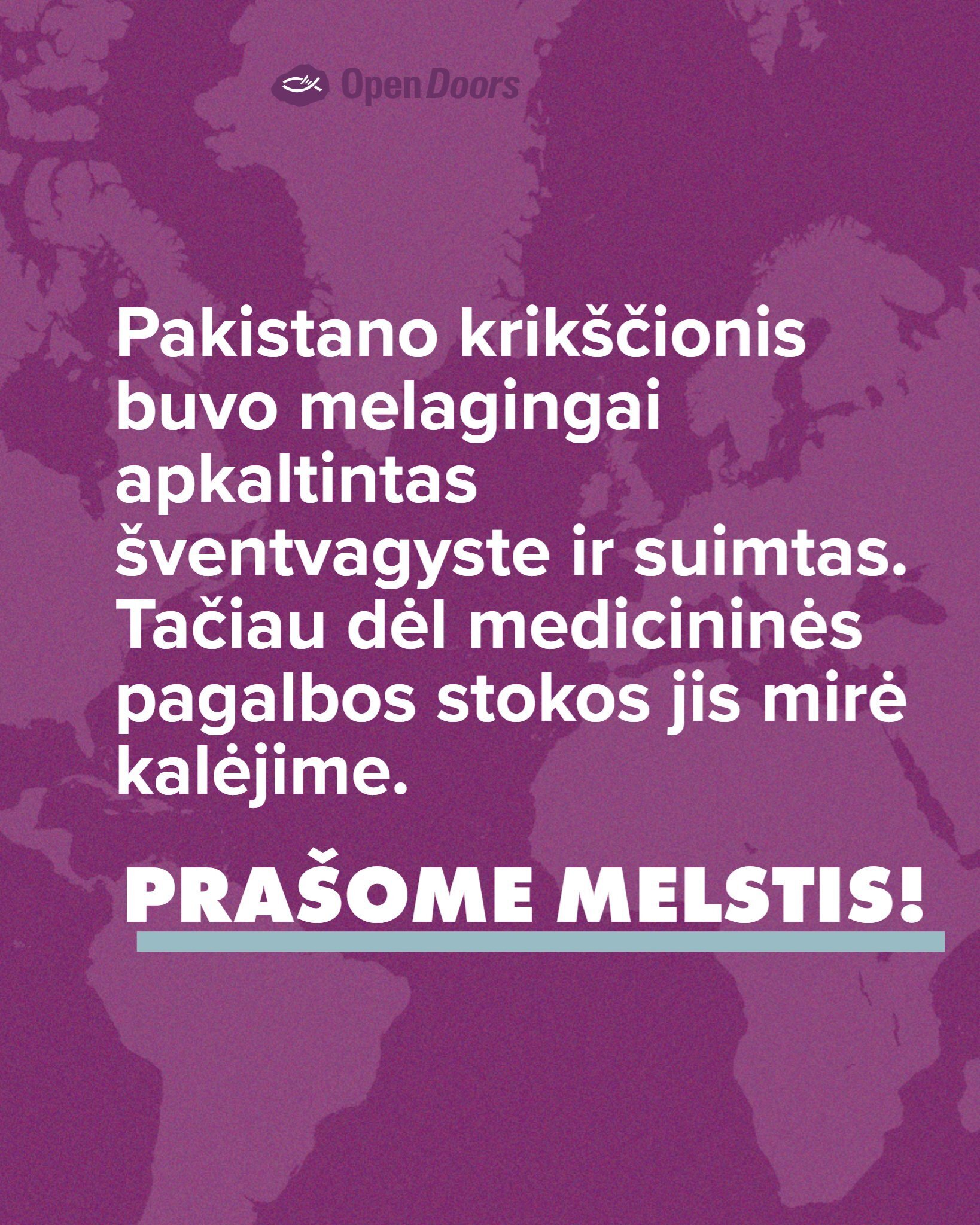 Pakistano krikščionis mirė kalėjime
