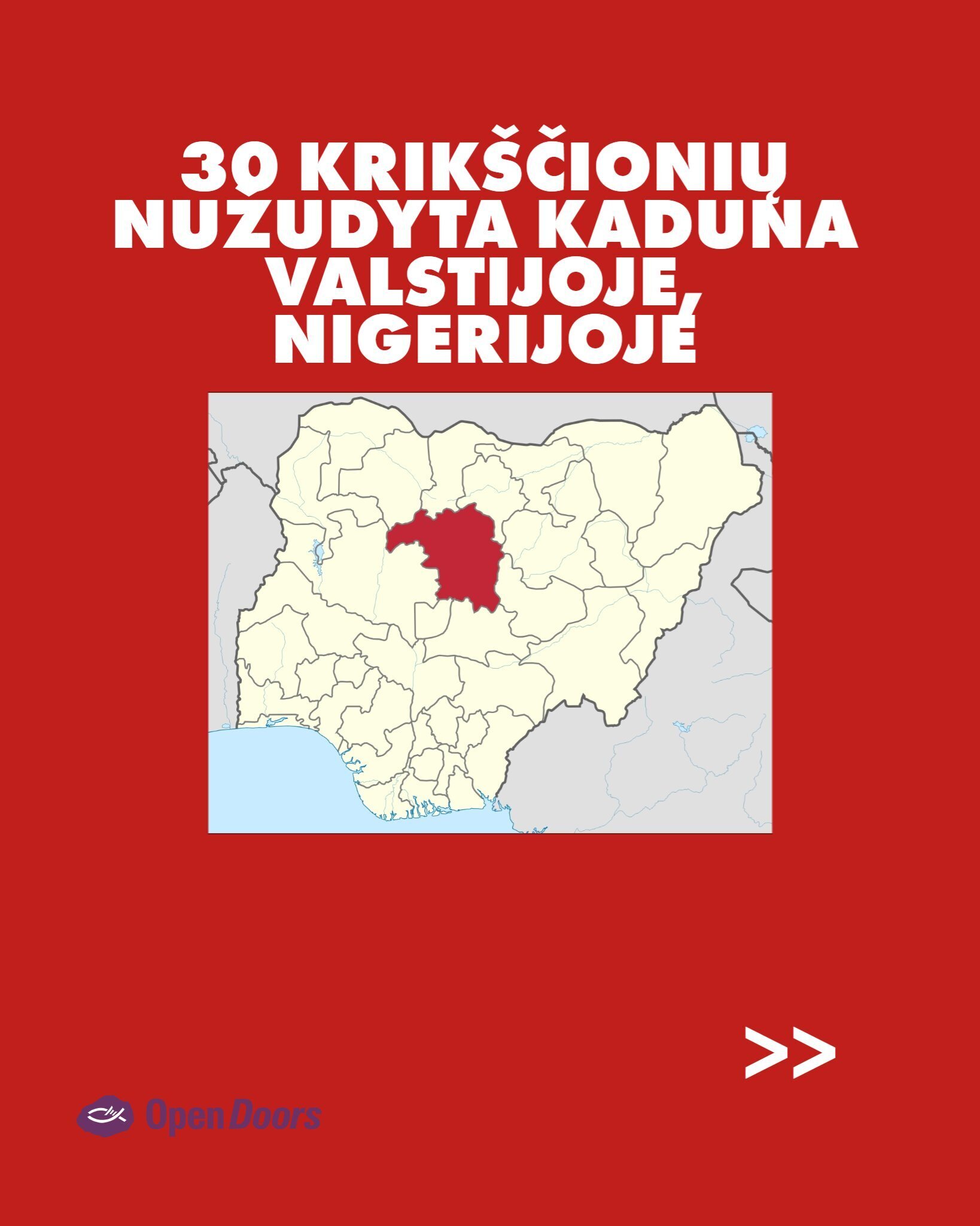 30 krikščionių nužudyta Kaduna valstijoje, Nigerijoje