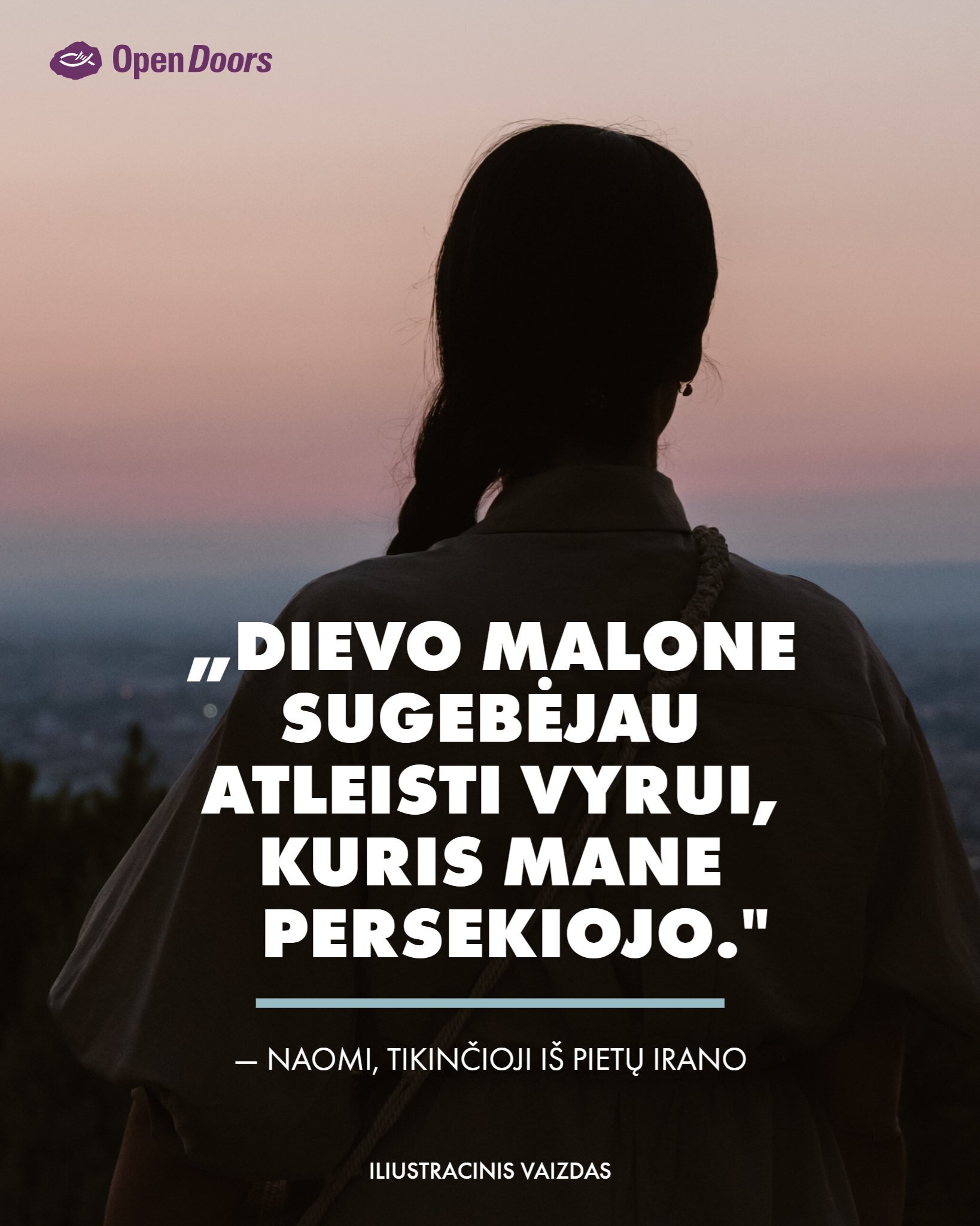 Iranietė krikščionė Naomi atleido savo persekiotojui