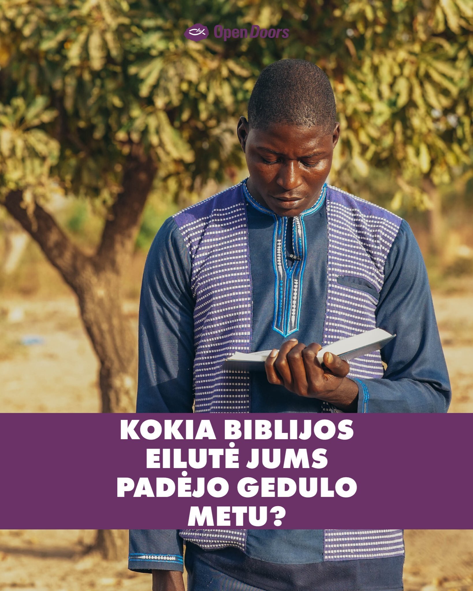 Kokia Biblijos eilutė jums padėjo gedulo metu?