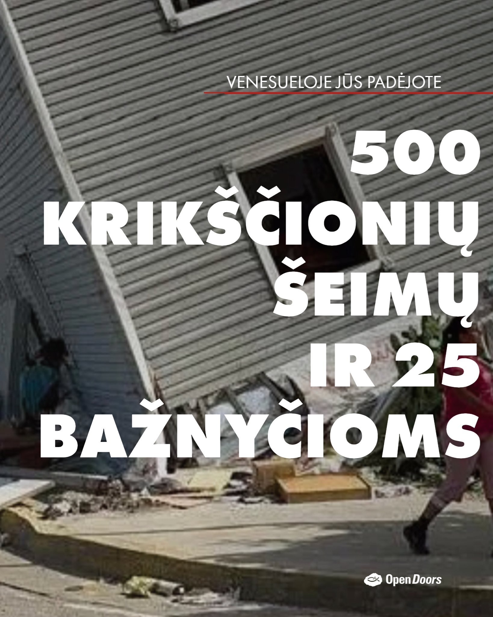 Jūsų parama suteikia vilties 500 krikščionių šeimų Venesueloje