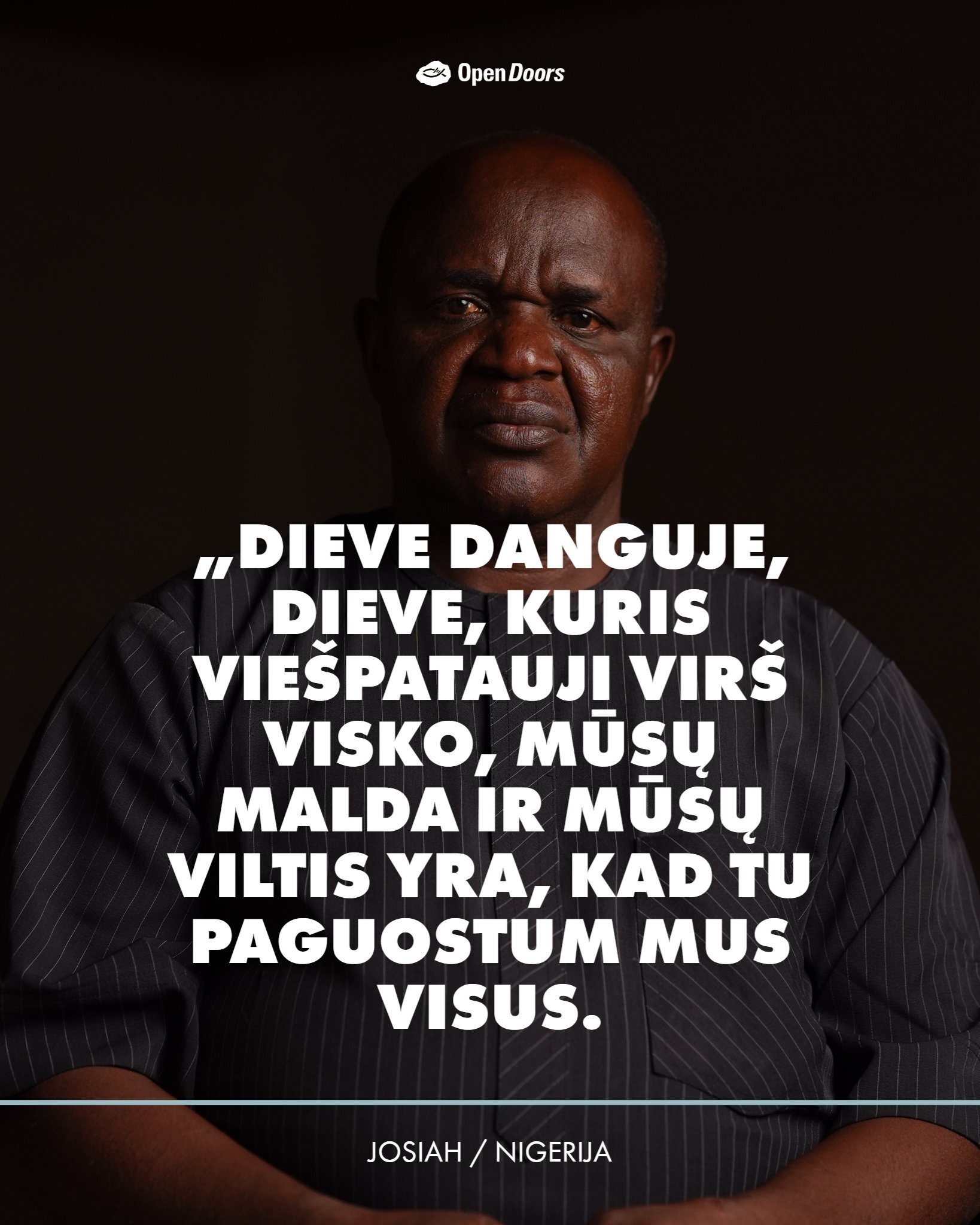Pastoriaus Josiah malda už krikščionis visoje Užsachario Afrikoje
