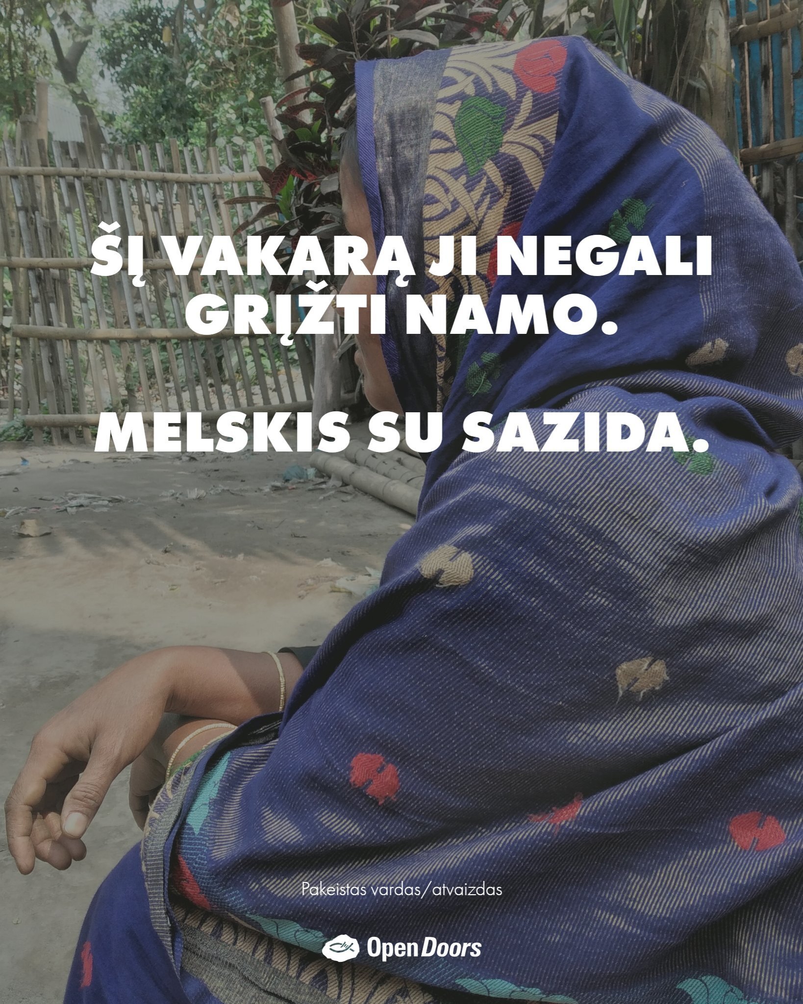 Sazida negali grįžti namo Bangladeše