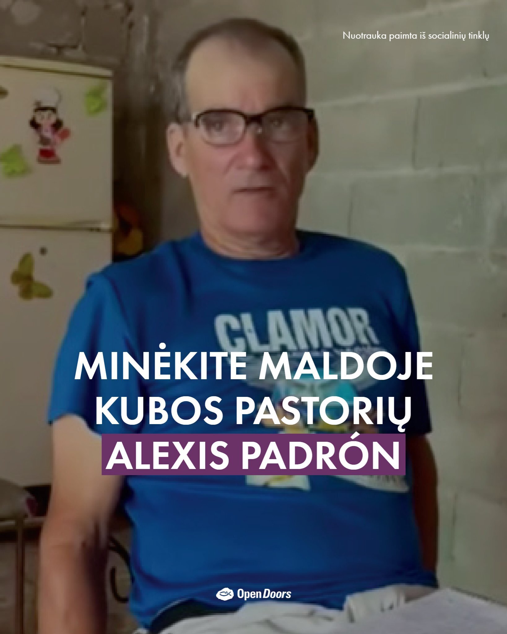 Kubos pastorius Alexis Padrón paleistas iš įkalinimo, tačiau kaltinimai neatšaukti