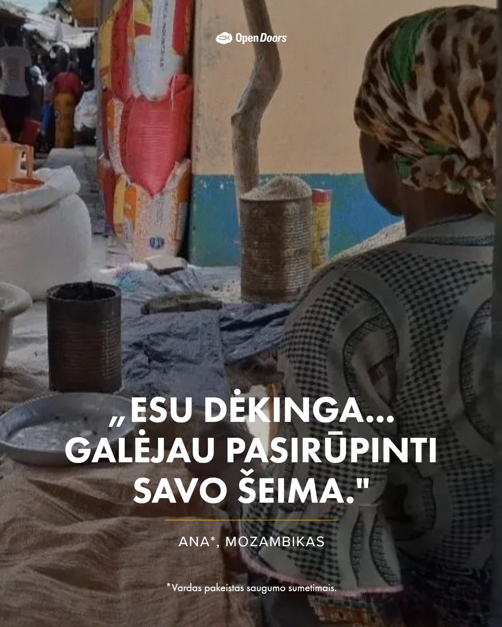 Parama padeda Mozambike gyvenančiai Anai rūpintis savo šeima nepaisant iššūkių
