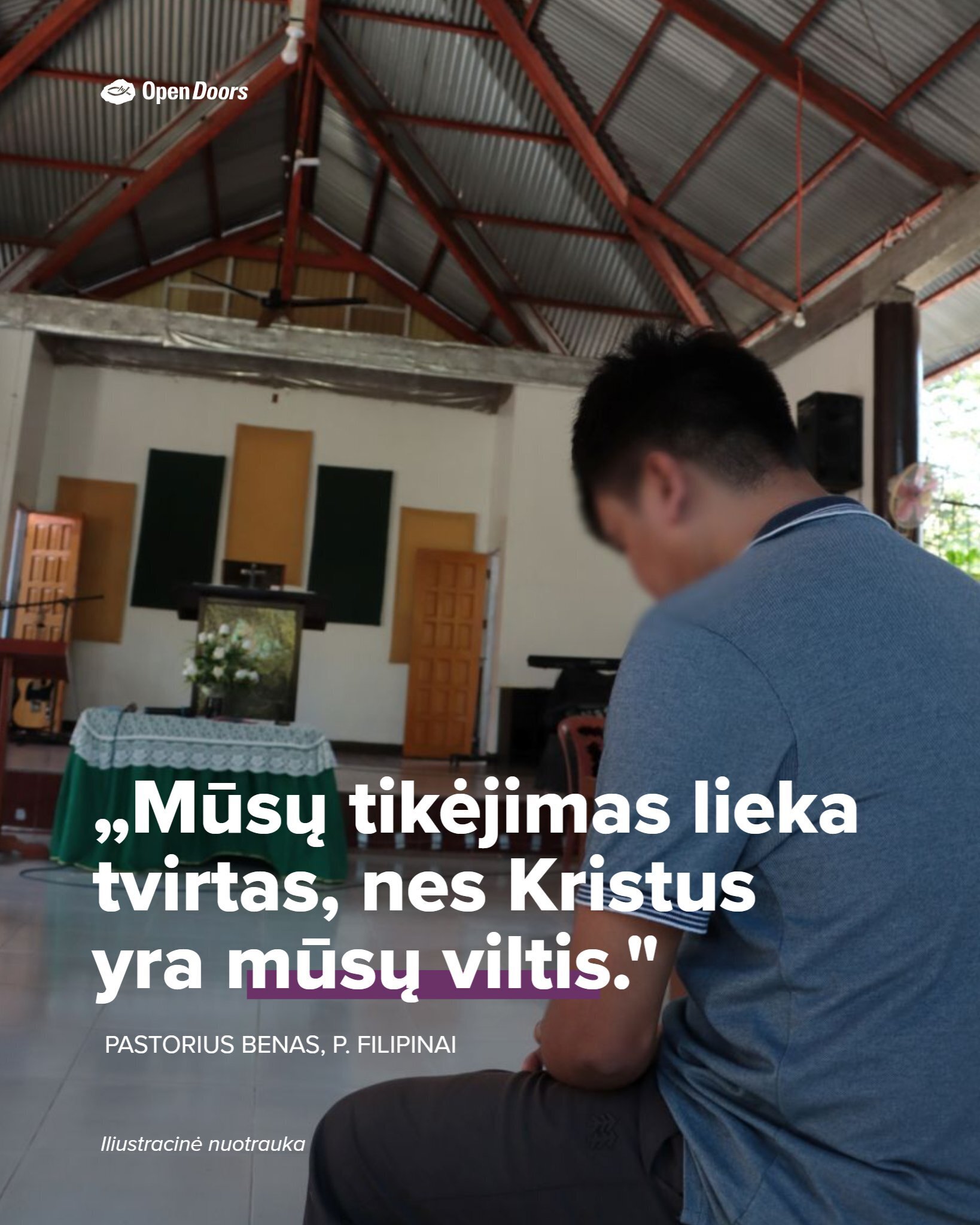 Pastoriaus Beno bendruomenė Filipinuose išlieka tvirta tikėjime, nepaisant grasinimų